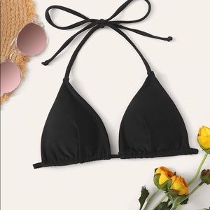 2 black bikini SHEIN tops